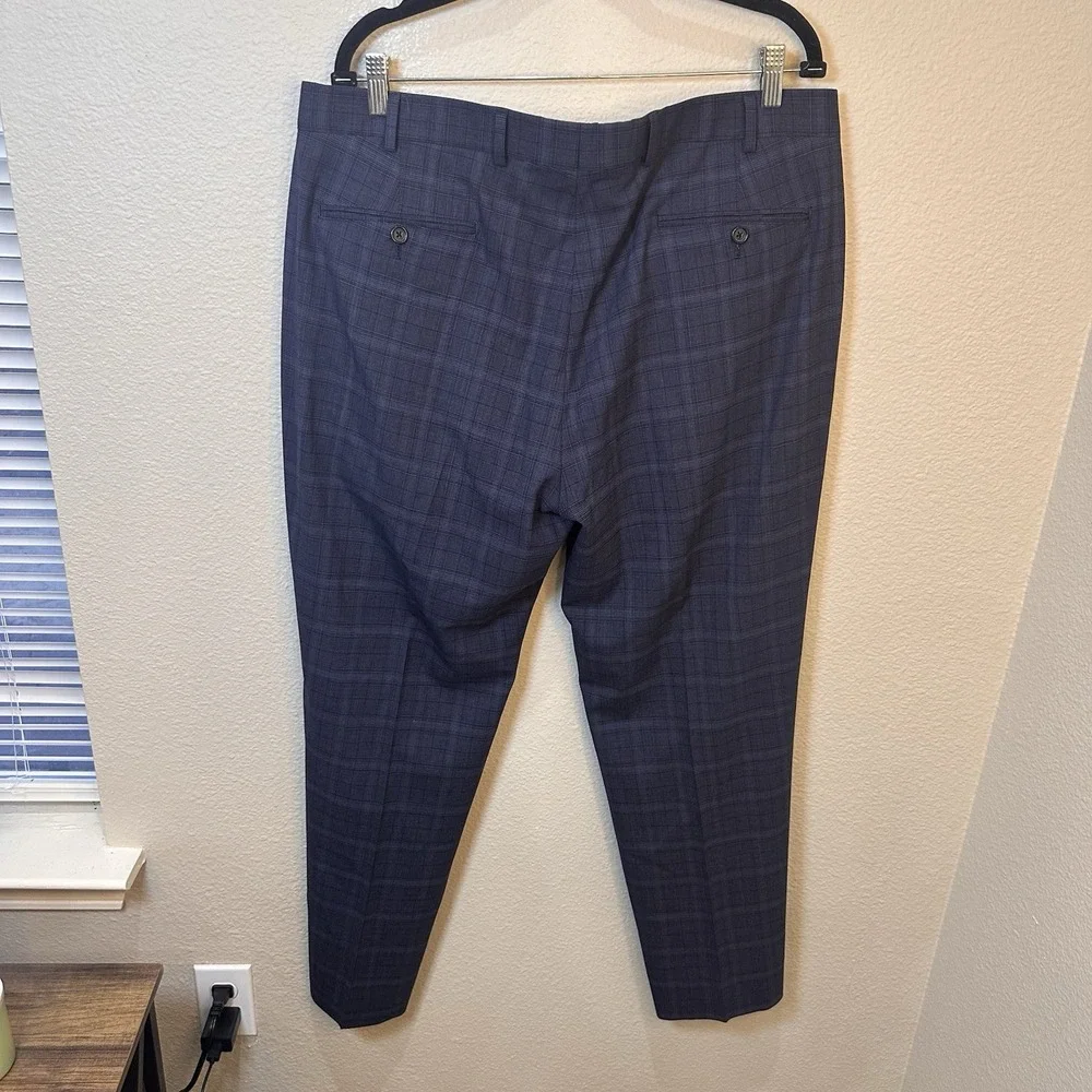 Brooks Brothers‎ Mens Regent BrooksCool Blue Glen Plaid Wool Dress Pants W38